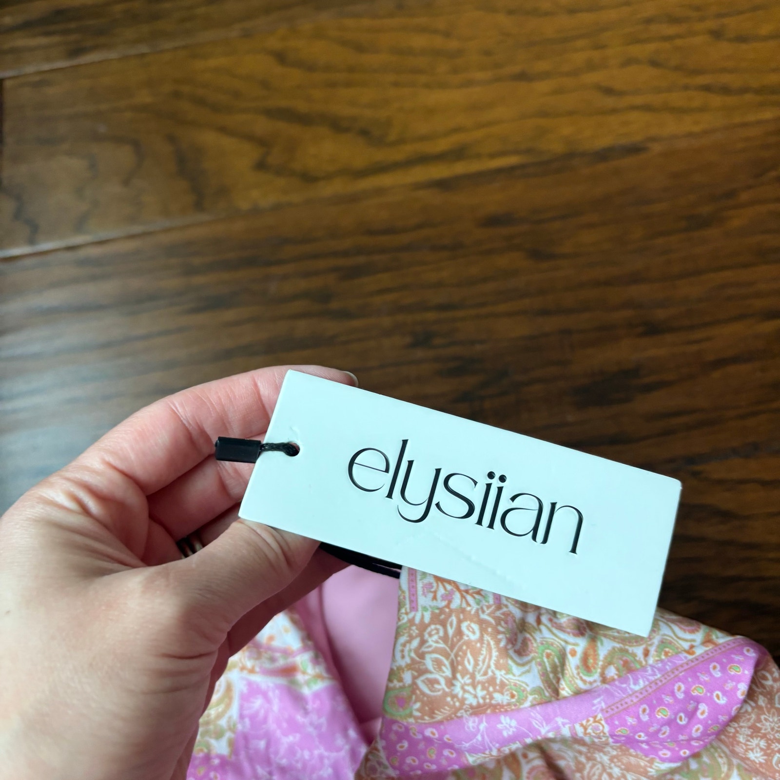 Nwt Elysiian Aliso One Piece Swimsuit Strapless Pink Paisley Xs Bathing Suit — image 4 of 7